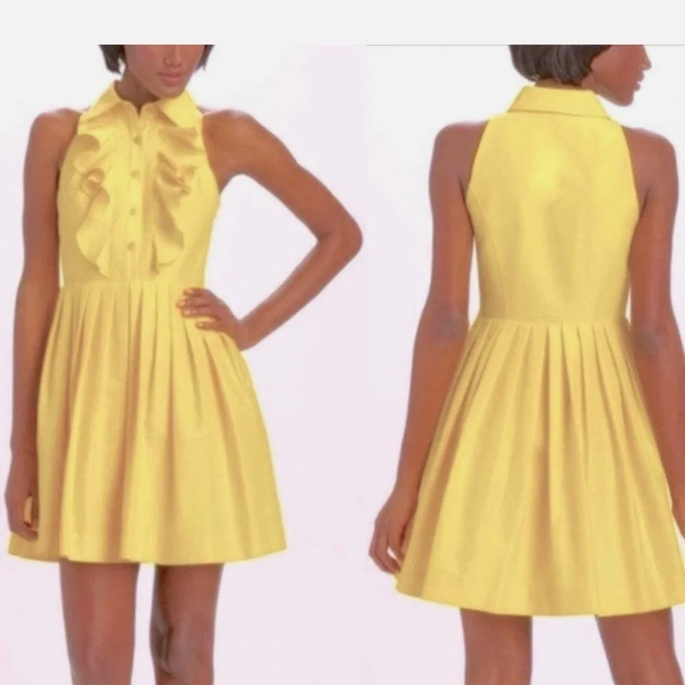 Shoshanna yellow sleeveless dress 12
Ruffle Mini Pockets Cotton Silk - Picture 16 of 16